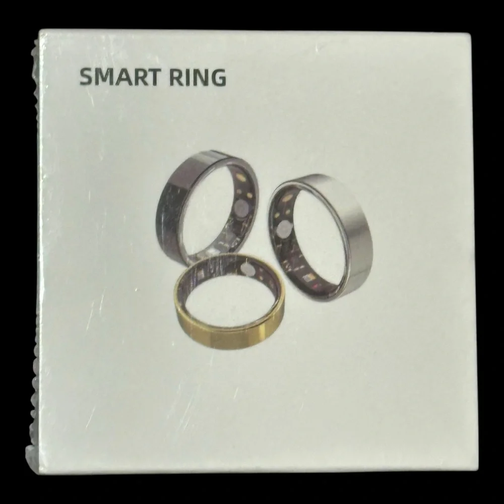 New in Box Size 7 Smart Ring Silvertone Stainless Steel Waterproof Men or Women